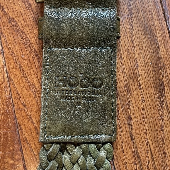 Hobo | Three Strand Braided Leather Belt in Green Size Medium Bohemian - Picture 3 of 6